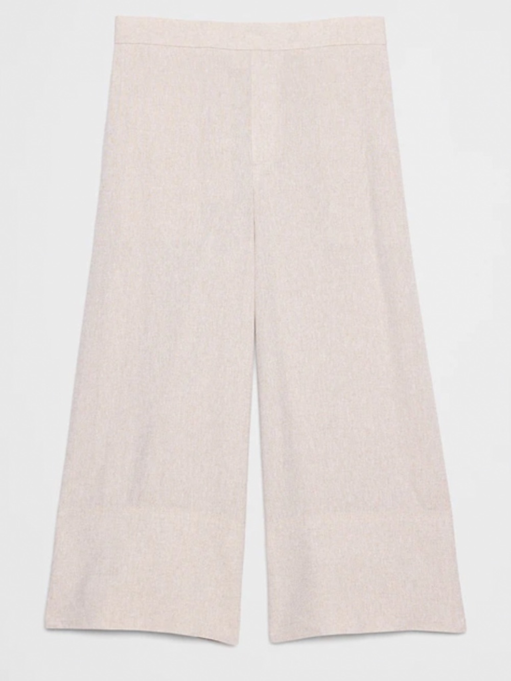 BANANA REPUBLIC ANYDAY WIDE-LEG HIGH-RISE LINEN-BLEND CROPPED PANT Size M